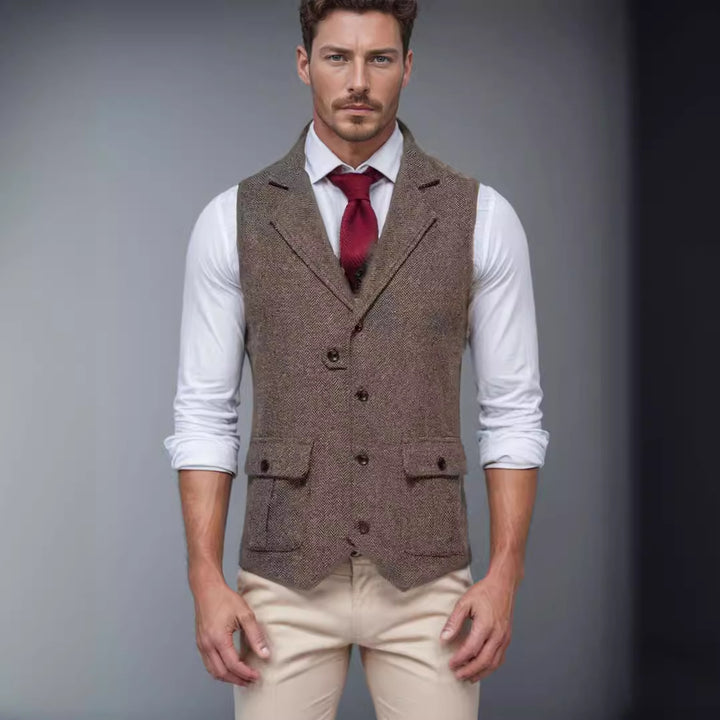 Herren Weste im klassischen Herringbone-Design Echoarchiv