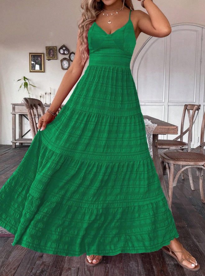 Damen Maxikleid mit schwingendem Rock und zarten Spaghettiträgern Echo Archiv