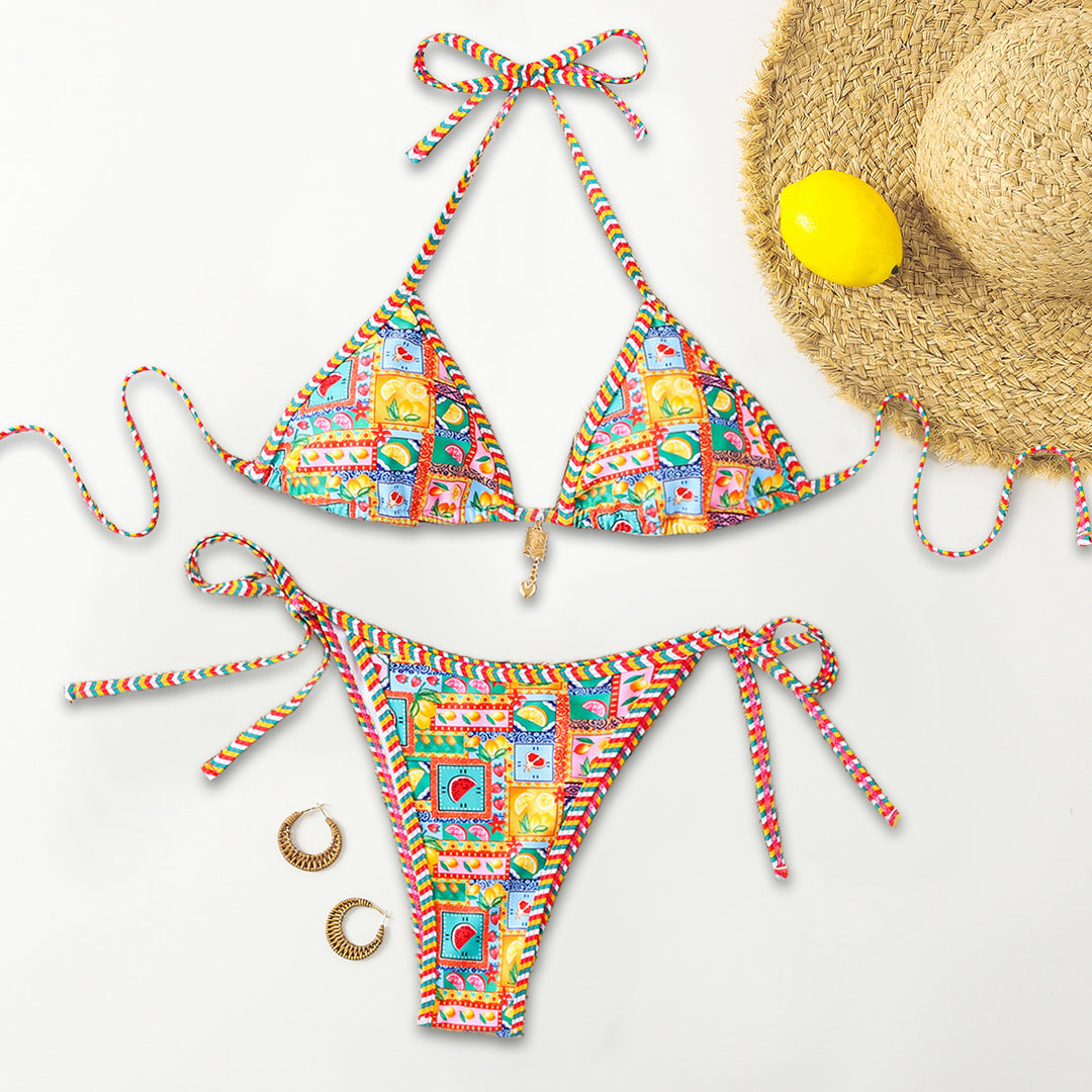 Damen Triangel-Bikini mit femininen Rüschen Echo Archiv