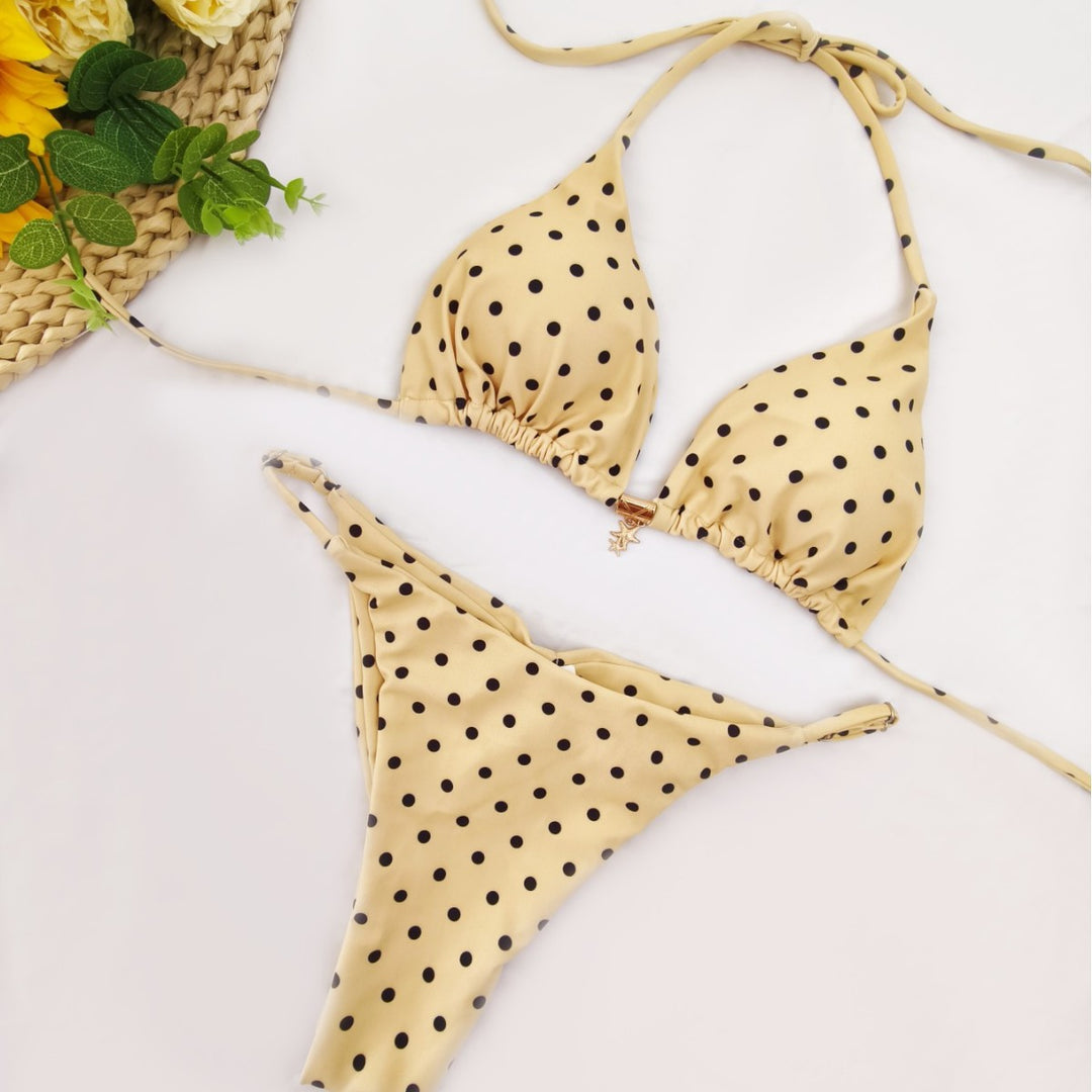 Damen Bikini-Set mit raffiniertem Polka-Dot-Design und verstellbarem Halter Echo Archiv