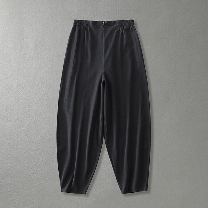 Damen Lässige, weite Haremshose mit elastischem Bund und tapered Knöchel Echoarchiv