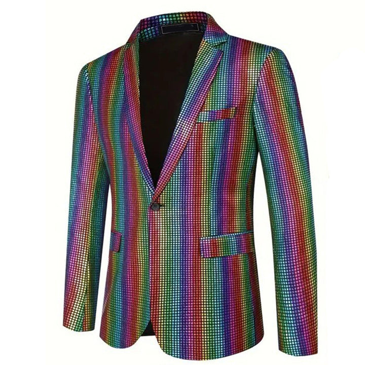 Herren glamouröser Paillettenblazer im eleganten Design Echoarchiv