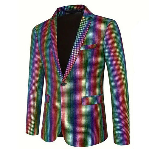 Herren glamouröser Paillettenblazer im eleganten Design Echoarchiv