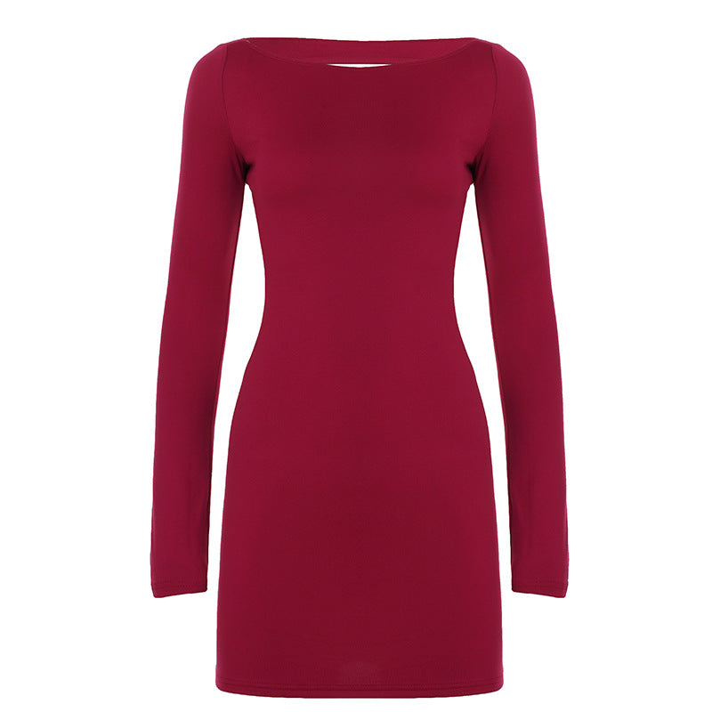 Damen nan figurbetontes Cut-Out-Minikleid mit taillierten Seiten und langen Ärmeln Echo Archiv