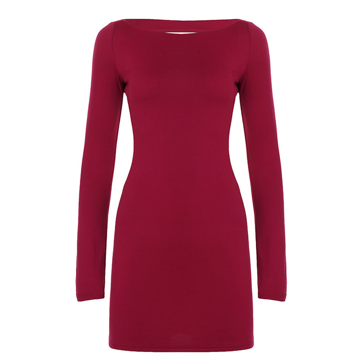 Damen nan figurbetontes Cut-Out-Minikleid mit taillierten Seiten und langen Ärmeln Echo Archiv