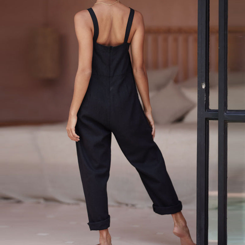 Damen Leichter Jumpsuit mit praktischen Taschen Echo Archiv