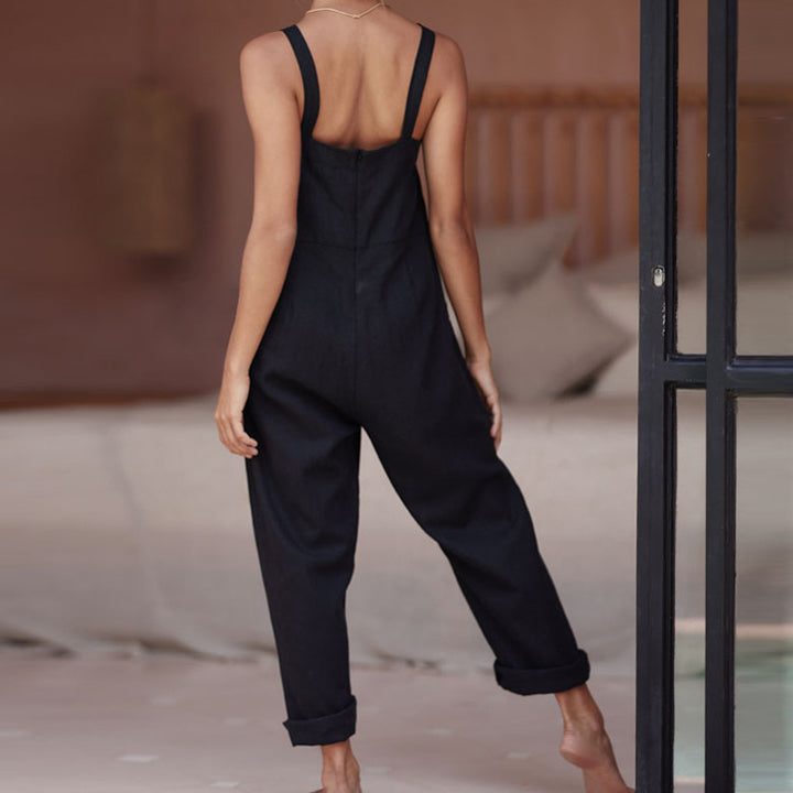 Damen Leichter Jumpsuit mit praktischen Taschen Echo Archiv