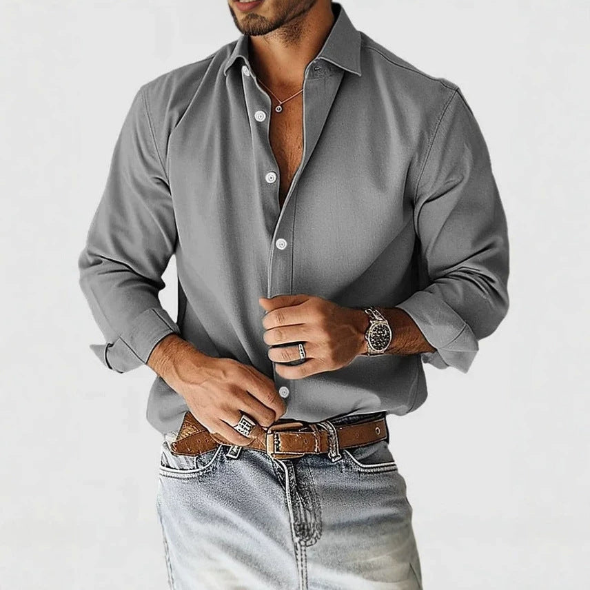 Herren Modisches Langarmhemd – Arvello