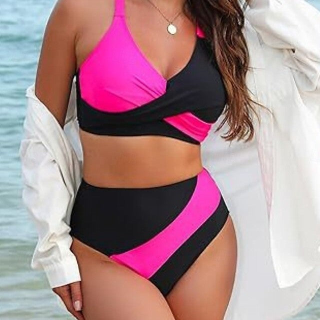 Damen Hoch geschnittener Bikini mit Wickeldesign Echo Archiv