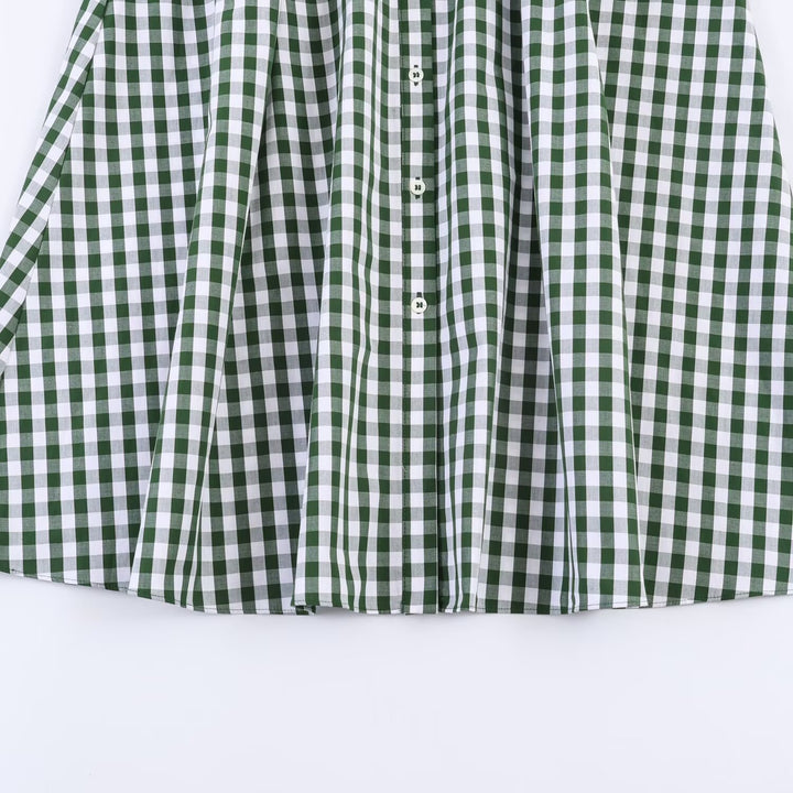 Damen Hemdblusenkleid im karierten Design mit Taillengürtel Echo Archiv