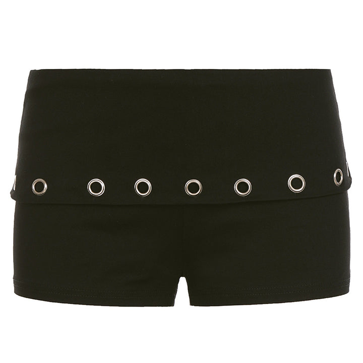 Damen Sportliche Shorts mit kontrastierendem Bund und eleganten Ösen Echo Archiv