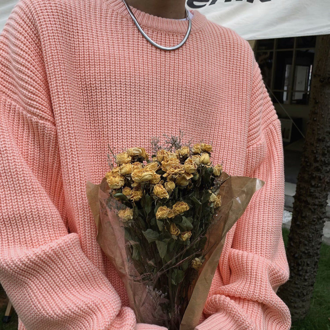 Damen Bequemer Oversized Strickpullover Echoarchiv
