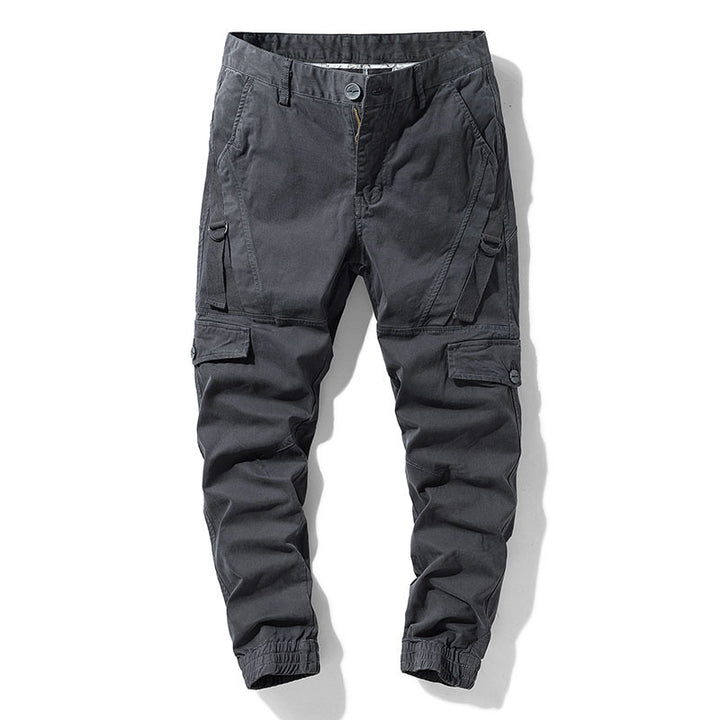 Herren Cargo-Jogginghose mit elastischem Beinabschluss und Multifachtaschen – Bravaro