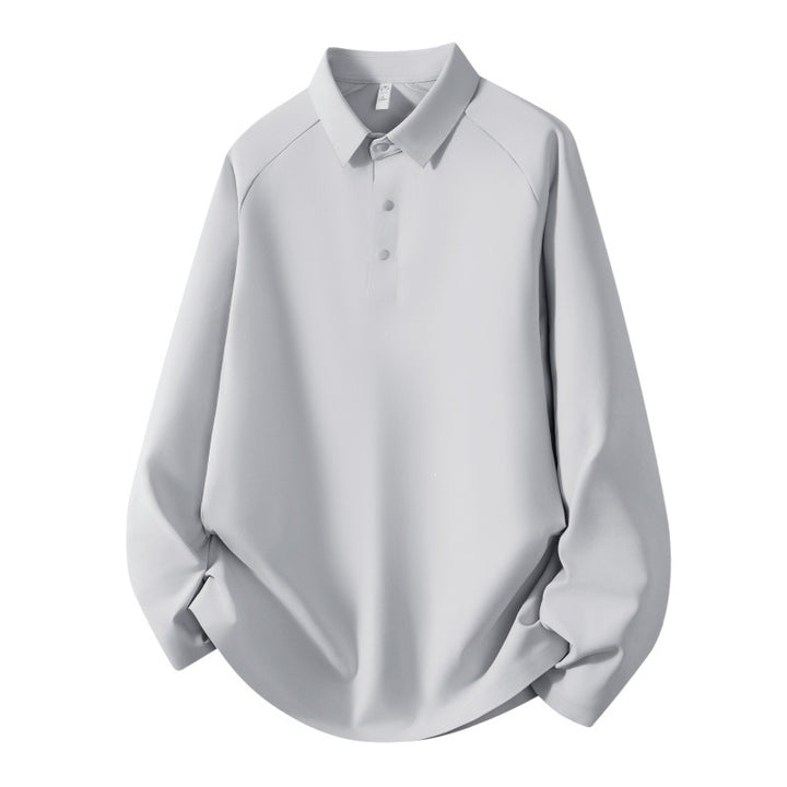 Herren Langarm-Poloshirt aus technischem Stretch mit Hemdkragen & Halbknopf-Leiste Echoarchiv