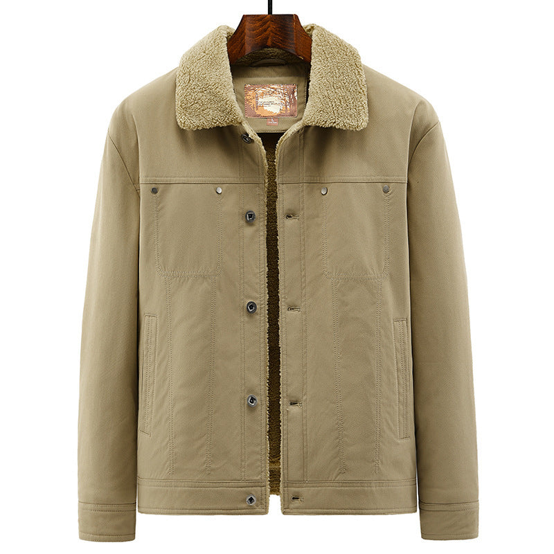 Herren Truckerjacke im Overshirt-Stil mit Sherpa-Futter und Hemdkragen Echo Archiv