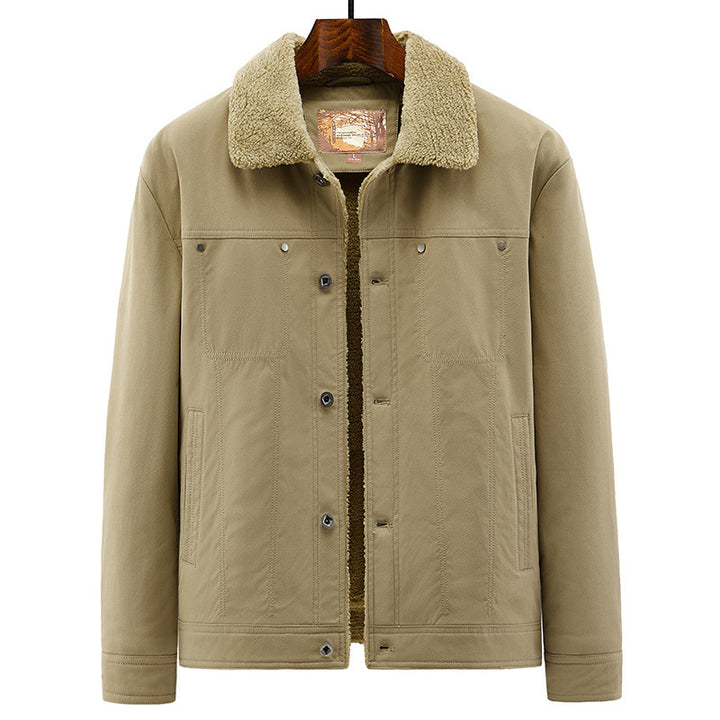 Herren Truckerjacke im Overshirt-Stil mit Sherpa-Futter und Hemdkragen Echo Archiv
