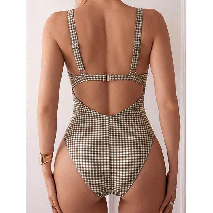Damen Einteiler Badeanzug mit verspieltem Knoten und raffiniertem Cut-Out Echo Archiv