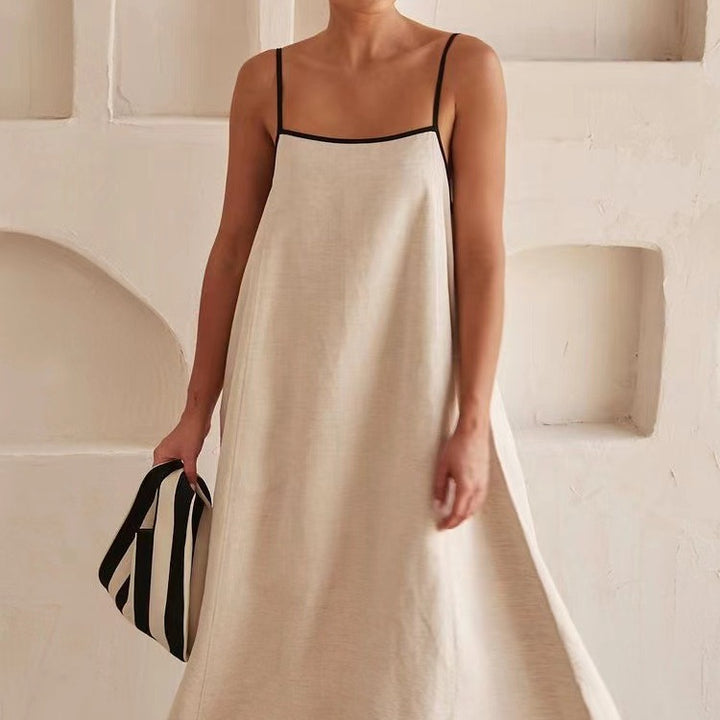 Damen luftiges Maxikleid mit feinen Trägern und elegantem Schnitt Echo Archiv