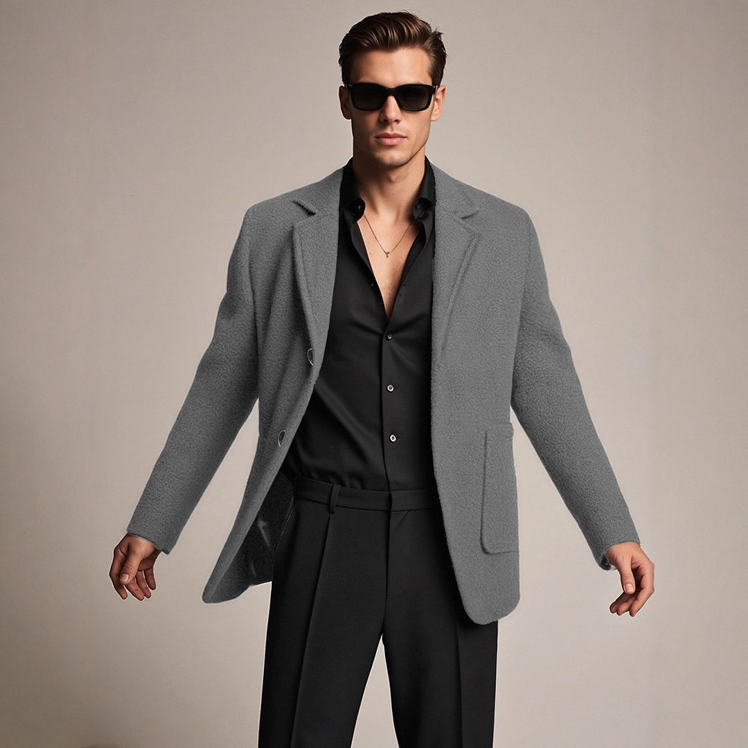 Herren eleganter und strukturierter Freizeitblazer Echoarchiv