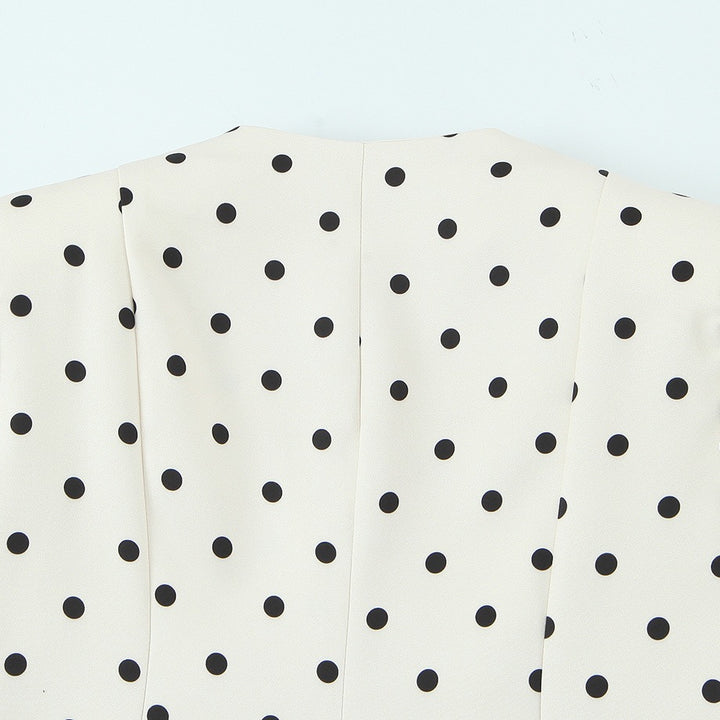 Damenbluse mit voluminösen Ärmeln und Polka-Dot-Muster Echo Archiv