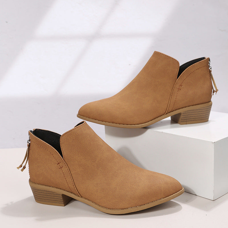 Damen nan spitz zulaufende Schlupf-Ankleboots mit kleinem Blockabsatz und ergonomischem Komfortfußbett Echo Archiv