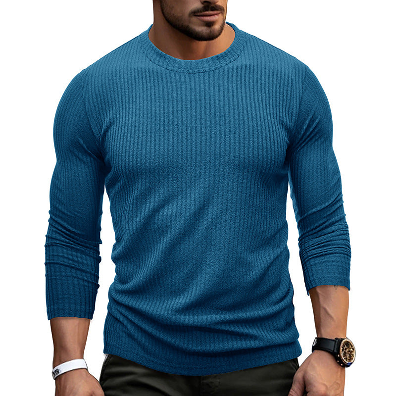 Herren Feinstrickpullover mit modischem Rippdesign und elegantem Schnitt Echoarchiv