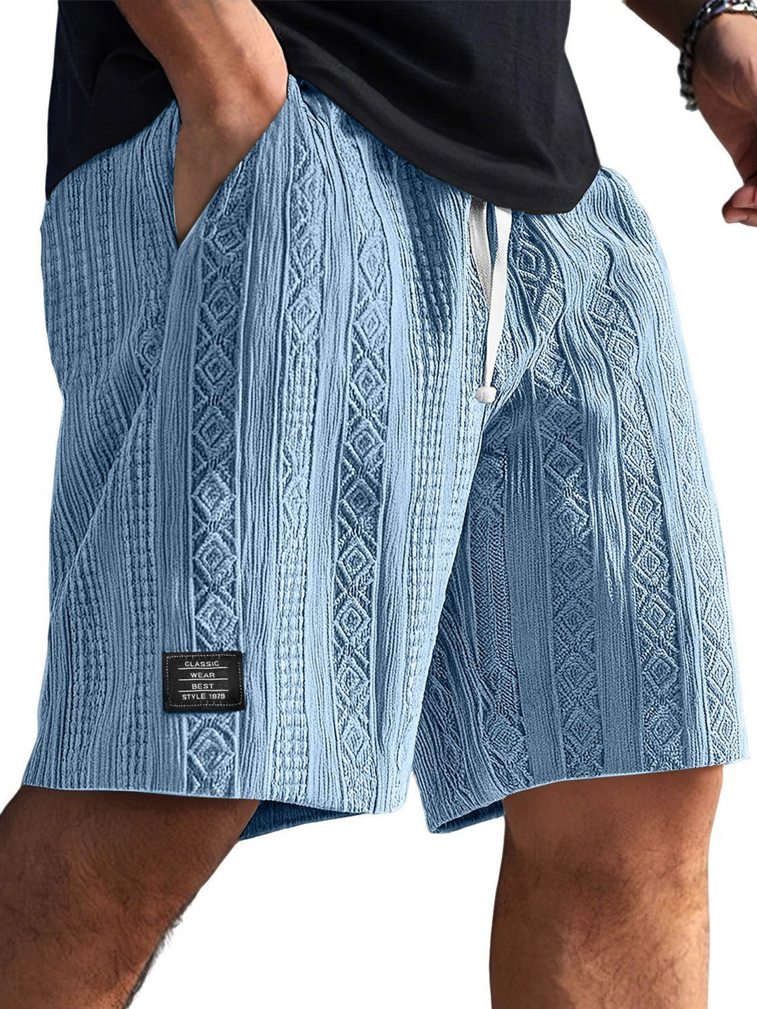 Herren Stilvolle Freizeithosen im lässigen Strickdesign Echoarchiv