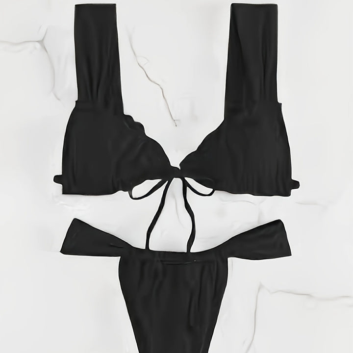 Damen Triangel-Bikini mit verstellbarem Bindeband und modischem Design Echo Archiv