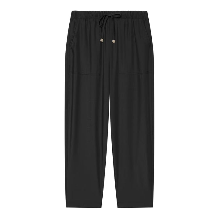 Damen Leichte Relaxed-Cropped-Loungehose mit Gummibund und Eingrifftaschen Echo Archiv