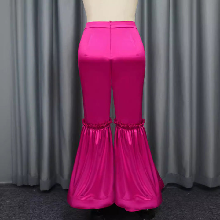 Damen elegante Palazzo-Hose mit Rüschendetails Echo Archiv
