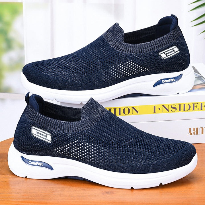 Damen nan nahtloser Strick-Slip-On Alltagswalker mit elastischem Knöchelschaft und stoßdämpfender Luftkissen-Zwischensohle Echo Archiv