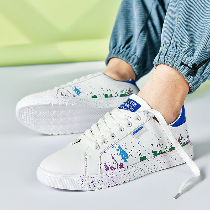 Unisex Freizeit-Sneaker mit Farbspritz-Design und gepolstertem Komfortfußbett – Norré