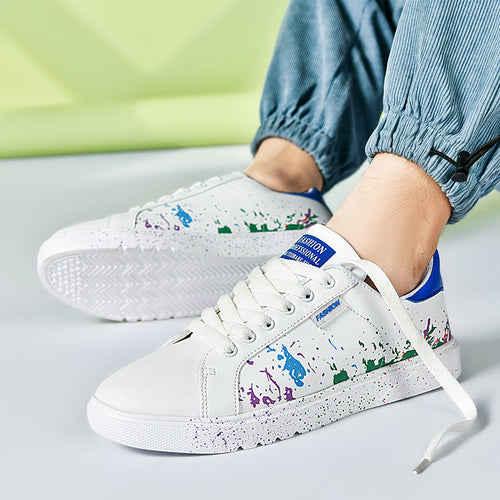 Unisex Freizeit-Sneaker mit Farbspritz-Design und gepolstertem Komfortfußbett – Norré