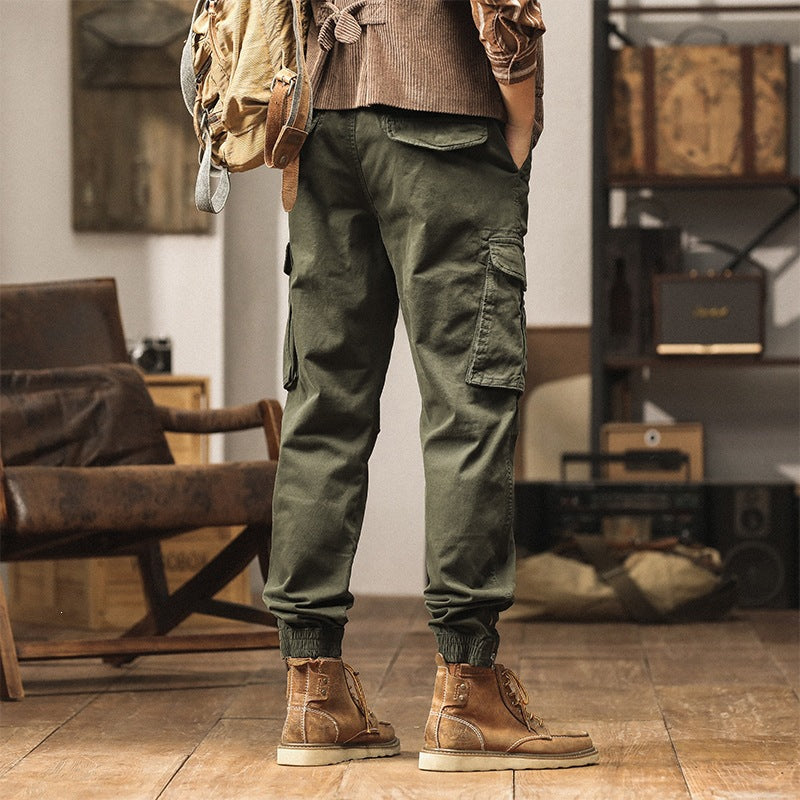 Herren Utility-Cargo-Jogginghose mit Mehrfachtaschen, elastischen Bündchen & Reißverschlussdetail Echoarchiv