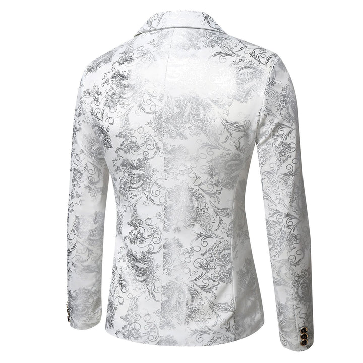 Herren Jacquard-Sakko im Smokingstil mit Schalkragen und einreihiger Knopfleiste Echo Archiv
