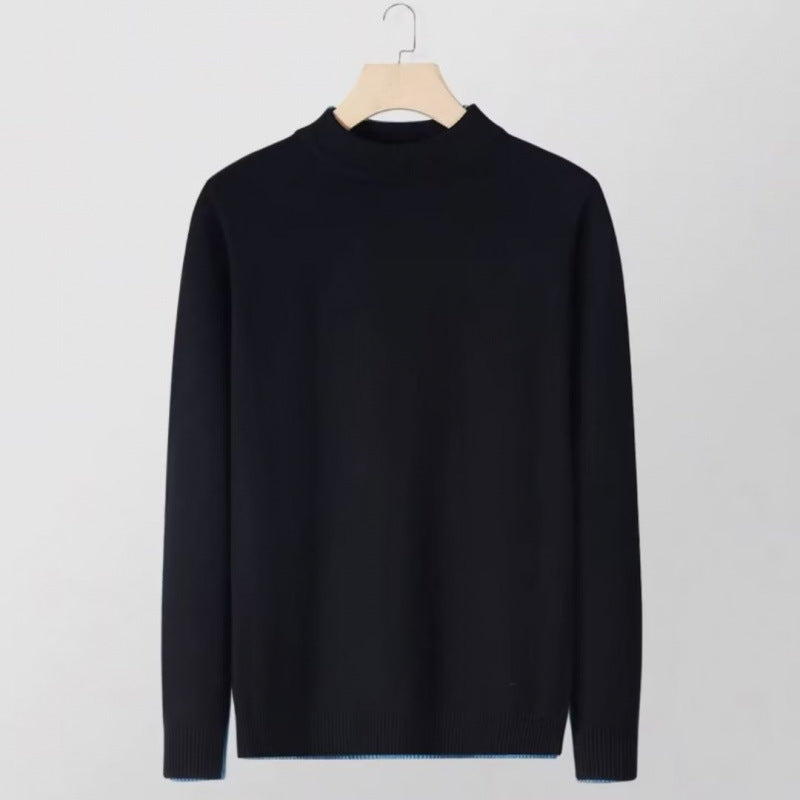 Damen Feinstrick-Stehkragenpullover aus Baumwollmix mit gerippten Bündchen Echoarchiv