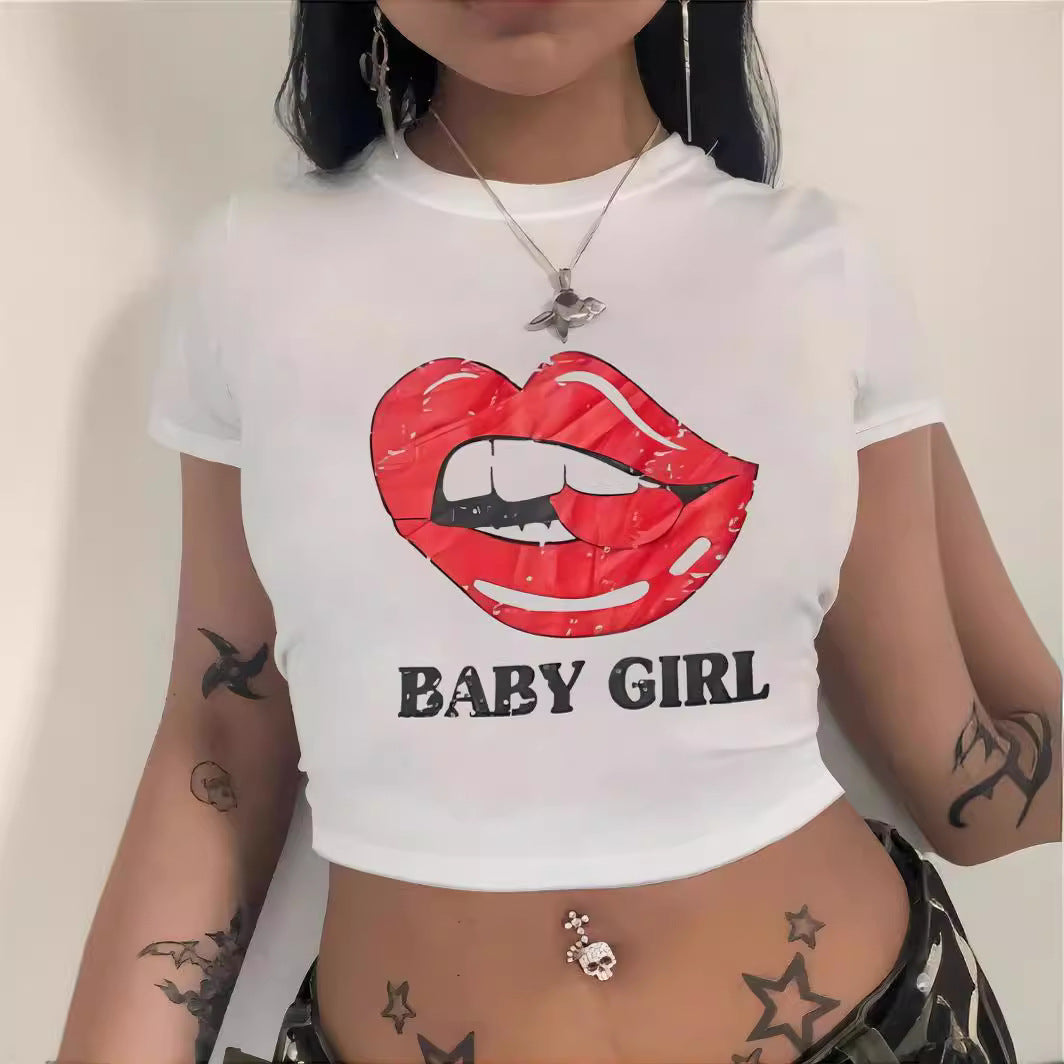 Damen Crop-Top mit innovativem Spinnen-Netz-Design Echo Archiv