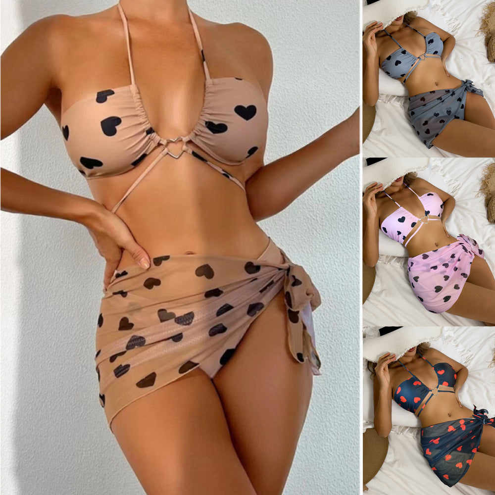 Damen Bandeau Bikini-Set mit verspieltem Herzdesign Echo Archiv