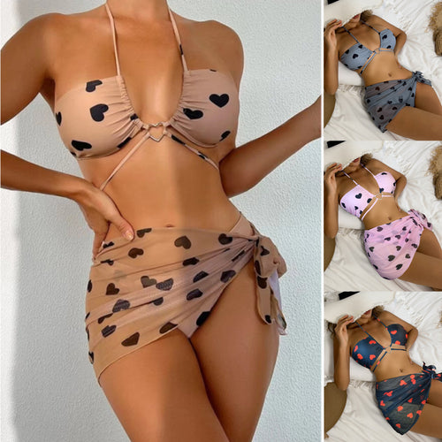 Damen Bandeau Bikini-Set mit verspieltem Herzdesign Echo Archiv