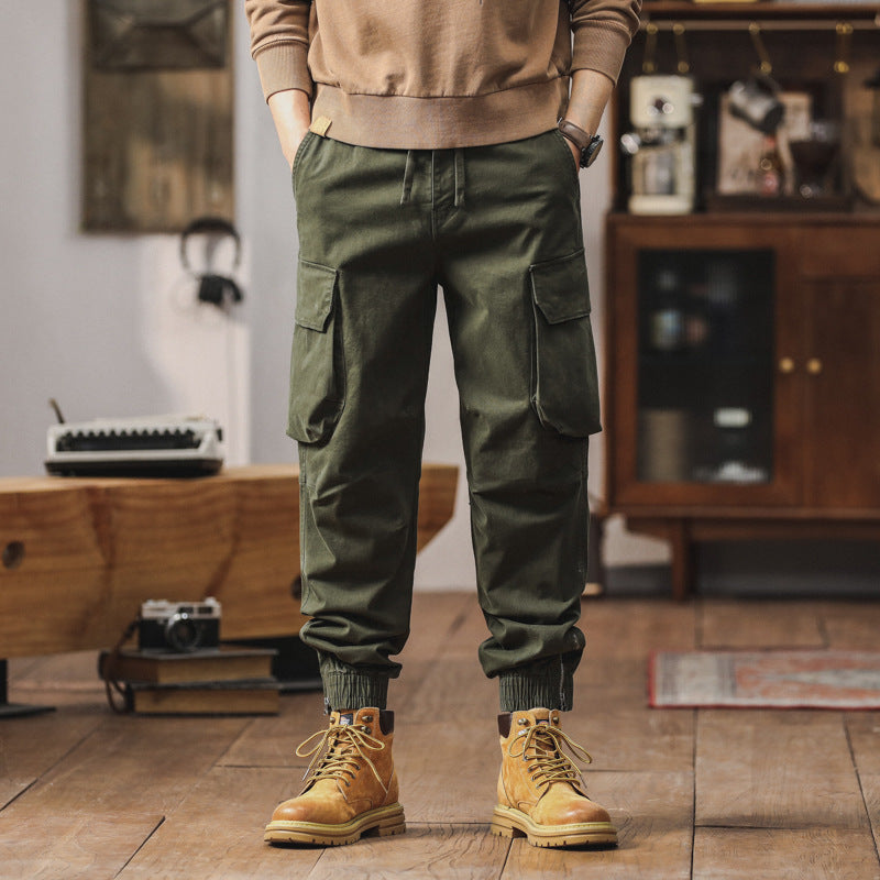 Herren Cargo-Jogginghose mit Mehrfach-Taschen, Tunnelzug und elastischen Bündchen Echo Archiv