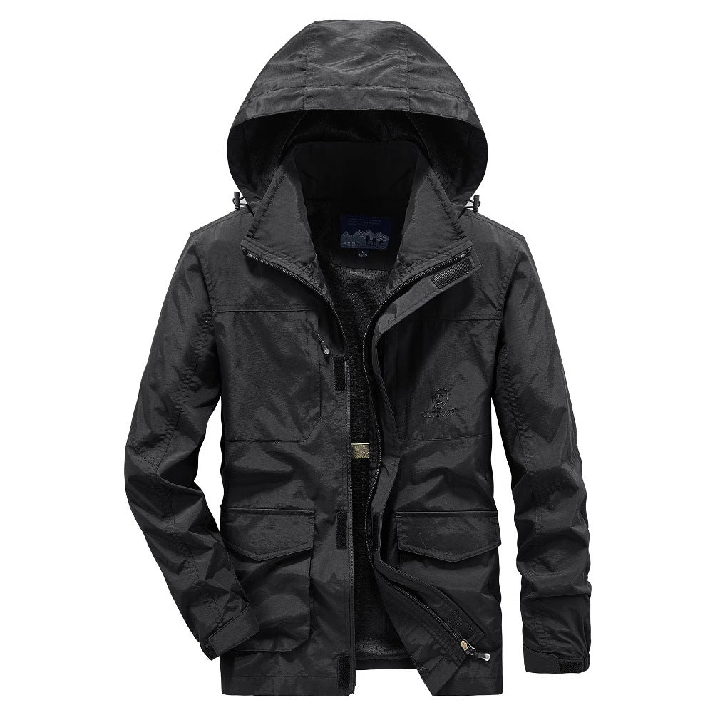 Herren Robuste Wetterjacke mit praktischen Taschen Echo Archiv