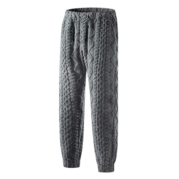 Damen Strukturierte Strick-Jogginghose mit Zopfmuster und elastischem Bund Echo Archiv