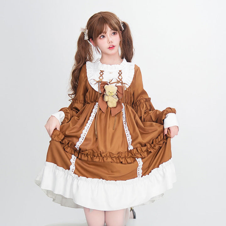 Damen Verspieltes Kostümkleid mit Rüschen und Teddybär-Motiv Echo Archiv