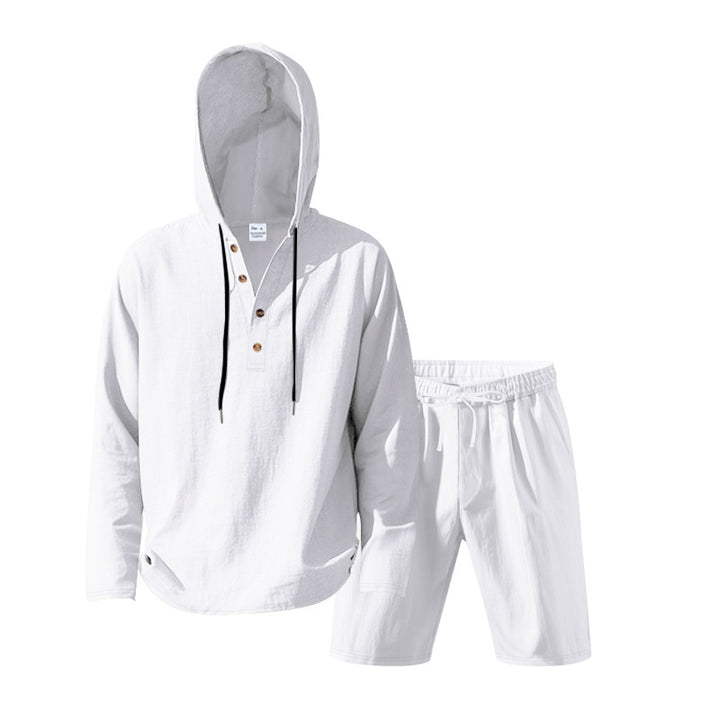 Herren lässiges Set mit Kapuze und Shorts Echoarchiv