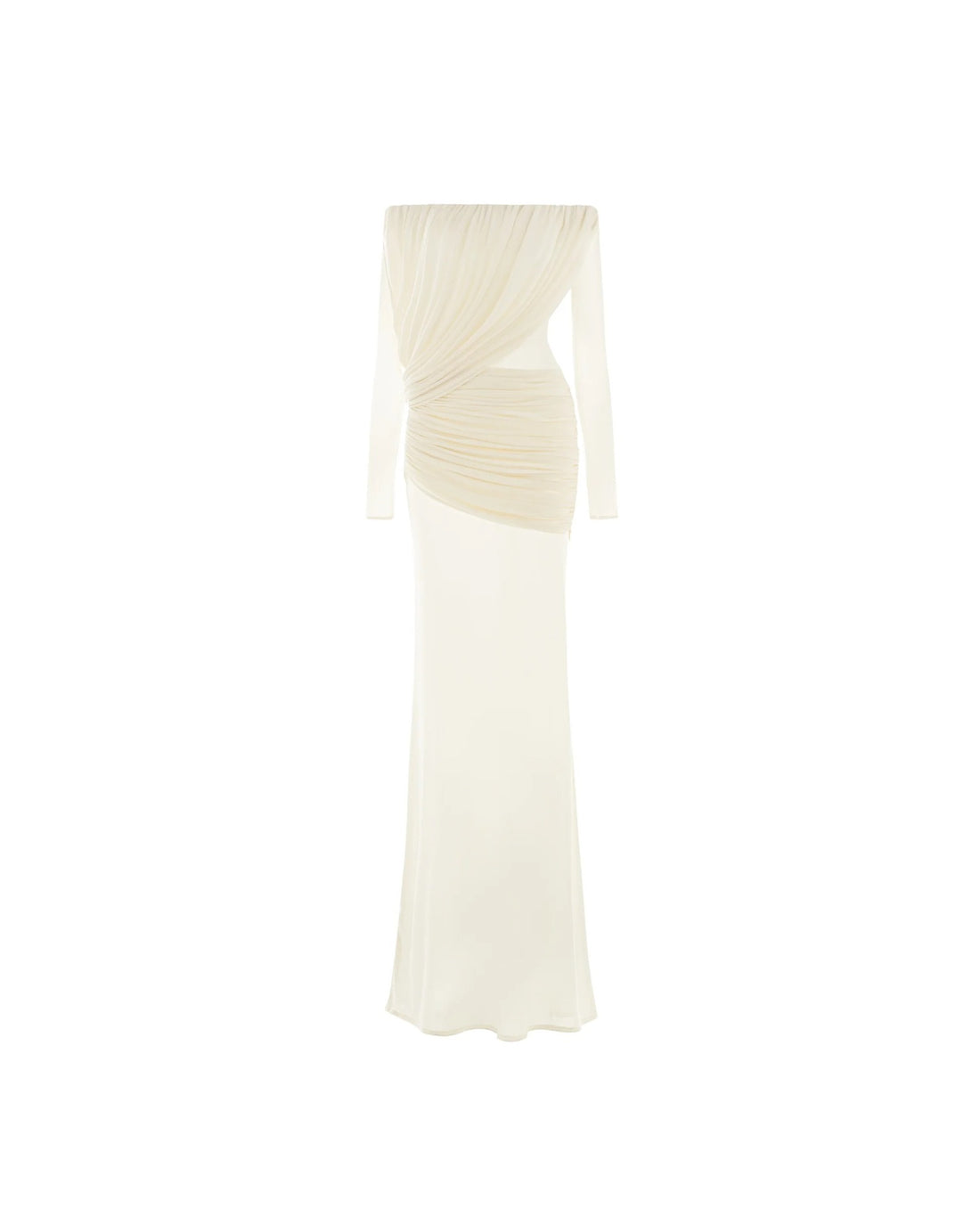 Damen elegantes Kleid mit asymmetrischer Drapierung – Élara