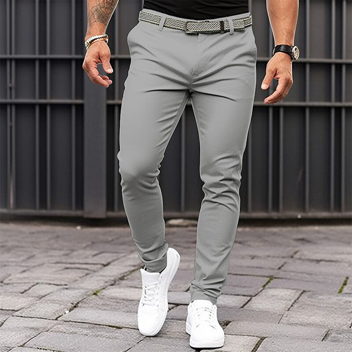 Herren Slim-Fit Freizeithose mit elastischem Bund und seitlichen Eingrifftaschen Echoarchiv