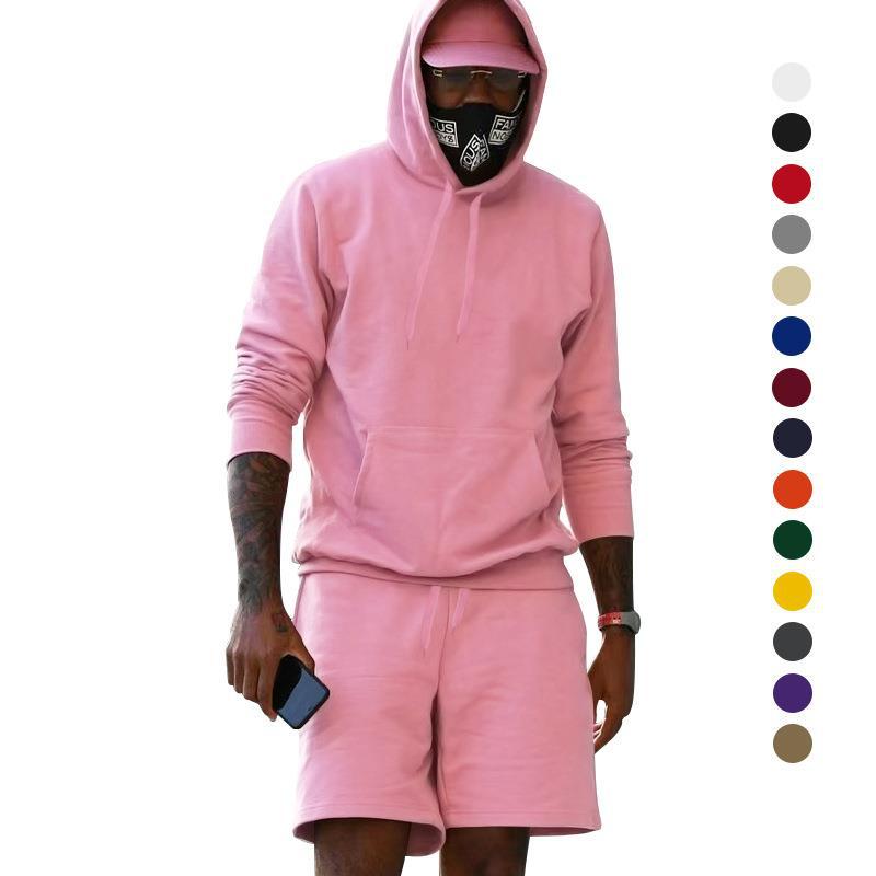 Herren sportliches Hoodie und Shorts Set Echoarchiv