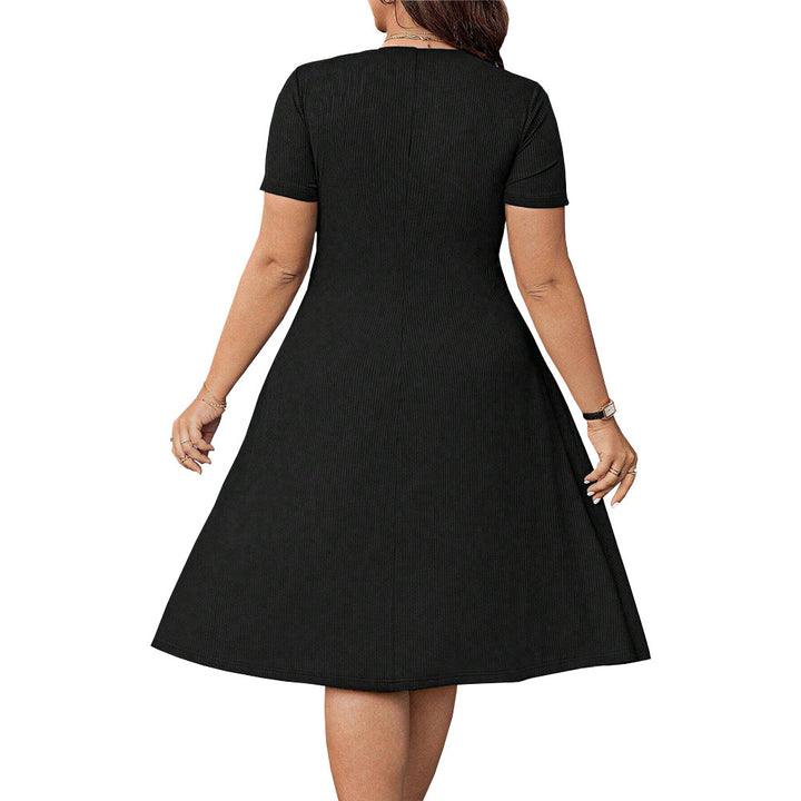 Damen elegant geschnittenes A-Linien Kleid mit geschmackvollem Quadrat-Ausschnitt und voluminösen Ärmeln Echo Archiv
