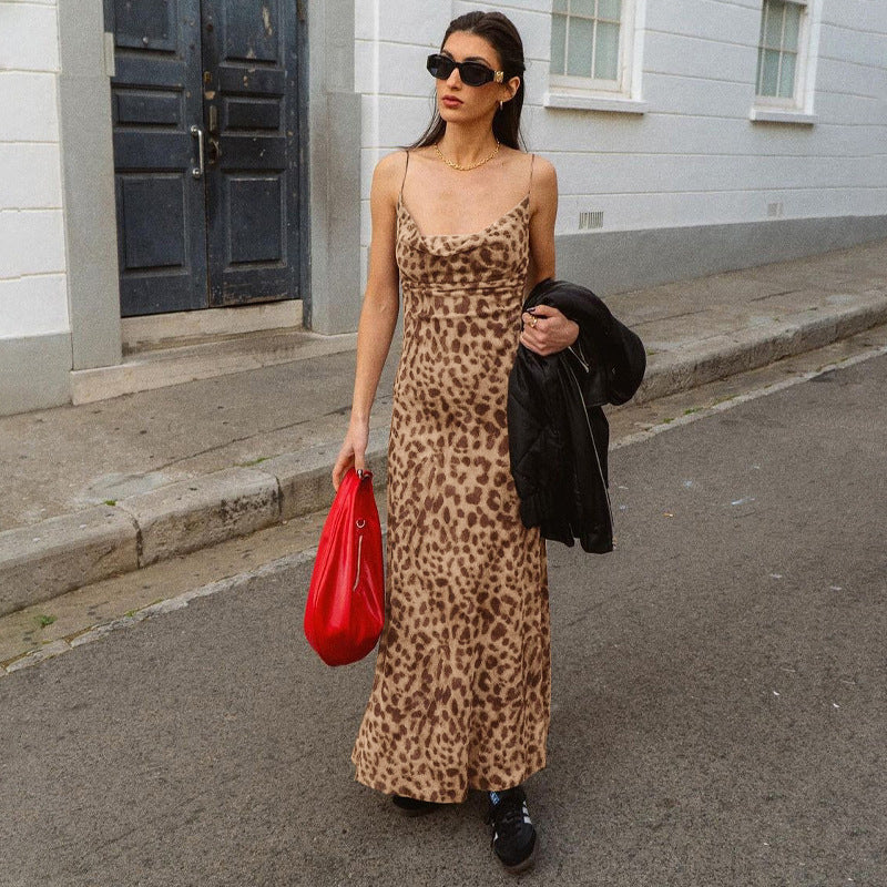 Damen Maxikleid mit elegantem Animalprint Echo Archiv