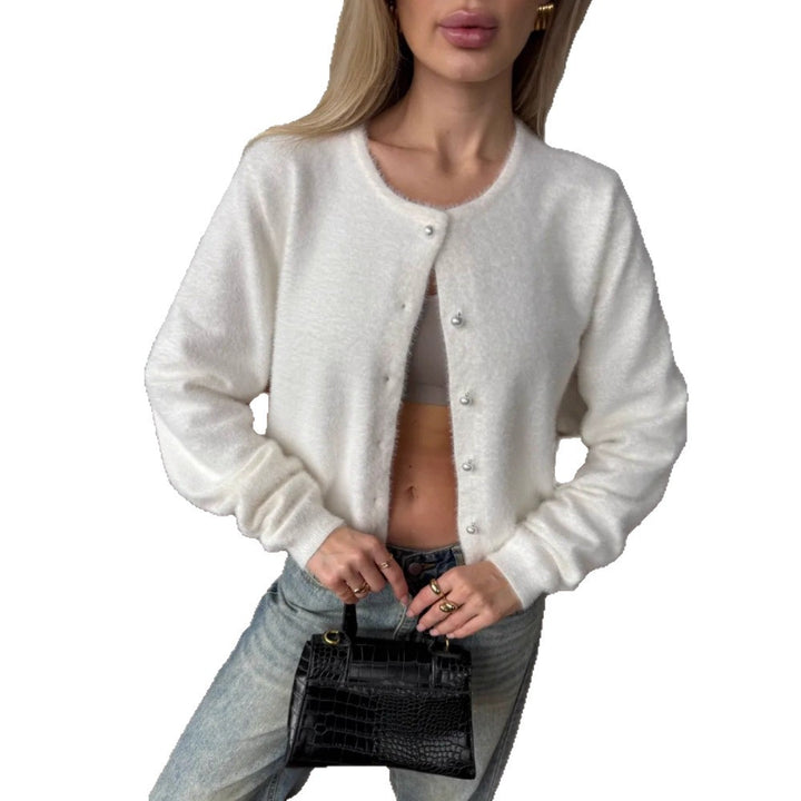 Damen Kuschelige Strickjacke mit Knöpfen Echo Archiv